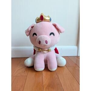 Youtooz Sitting Technoblade 12” Plush Pink Pig with Crown & Cape